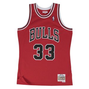 Mitchell & Ness Swingman Jersey Chicago Bulls Road 1997-98 Scottie Pippen červená XXL