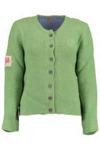 Damen Trachten Wolljanker Strickjacke Tracht Weste , Größe:42, Farbe:Hellgrün