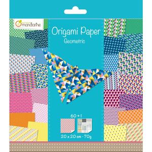 avenue mandarine Origami-Faltblätter "Geometric" 60 Blatt