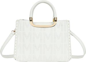 Gallantry, Bedruckte Handtasche für Damen, Weiß
