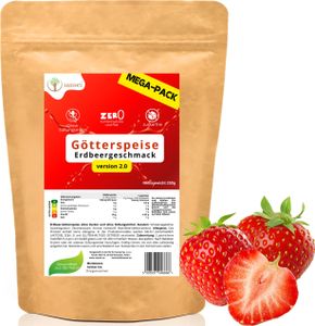 Zuckerfreie Götterspeise Ohne Zucker & Süßungsmittel Low Carb Dessert 350g (50portionen) Kalorienarm (Erdbeere)
