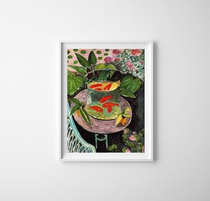 Poster - Canvas - Leinwand - 21 cm x 29,7 cm - Fotoposter - Leinwandkunst - Goldfish Henri Matisse