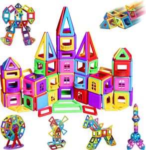 105 Teile Magnetische Bausteine Magnetspielzeug Magnete Kinder Magnetbausteine Magnetic Bauklötze Spielzeug Magnetspiele Magnetische Bausteine Blöcke für Kinder ab 3 Jahren Bauklötze Magnet Spielzeug