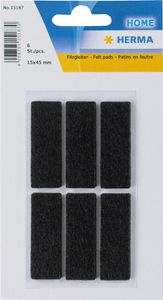 HERMA HOME Filzgleiter 15 x 45 mm schwarz 6 Stück