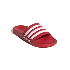 Adidas Adilette Badeschuhe Badelatschen Poolsandalen Shower Shoes Damen Herren, Farbe:Rot, Artikel:-5923 red / white, Schuhgröße:EUR 40.5