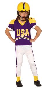 American Football Spieler Kostüm für Jungen, Größe:128/134