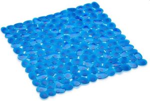 Spirella Duschmatte Badematte Duscheinlage antibakteriell rutschfest mit Saugnäpfen - Blau- ca. 54 x 54 cm - 30° waschbar