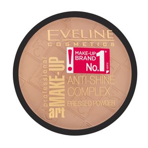 Eveline Anti-Shine Complex Pressed Powder 32 Natural Puder für eine einheitliche und aufgehellte Gesichtshaut 14 g