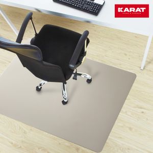 Bodenschutzmatte für Hartboden farbige Bürostuhlunterlage Silber-Metallic 90x120 cm