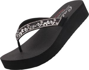 Skechers vinysa butterfly kiss Damen Pantolette in Schwarz, Größe 41