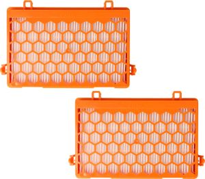 vhbw 2x Staubsaugerfilter kompatibel mit Thomas crooSer animal, eco, eco 2.0, parquet, one, parquet 2.0 Staubsauger - HEPA-Filter Orange Weiß