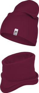 Beanie Mütze Kinder Set HEYO Schlauchschal Mädchen Frühling Strickmütze Schal Weinrot Beanie Mütze Kinder Set HEYO Schlauchschal Mädchen Frühling Strickmütze Schal Weinrot