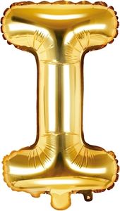 Balon foliowy Litera I 35cm złoty na ślub urodziny