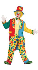 buntes Clownkostüm für Herren Karneval Fasching Party Geburtstag lustig , Größe:XL