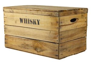 alte Holztruhe Whisky mt Deckel in verschiedenen Grössen M