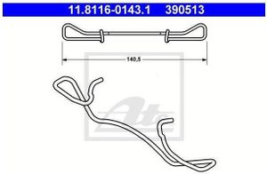 ATE Feder, Bremssattel  11.8116-0143.1