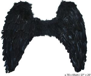 Federflügel schwarz ca. 70x60 cm