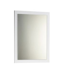 BadeDu Spiegelelement GRAZIA / rechteckiger Badspiegel / breiter weißer Rahmen / Maße (B x H): ca. 60 x 80 cm / hochwertiger Spiegel fürs Badezimmer und WC / inklusive 2 Aufhängevorrichtungen
