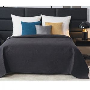 Tagesdecke Bettüberwurf Allzweckdecke 200x220 cm Überwurf Sofa XXL Bettdecke dunkelgrau Grau