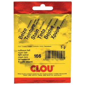 Clou Beize / Pulver-Beize wasserlöslich Nr. 166 nussbaum hell 10g