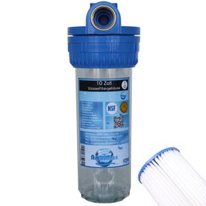 Wasserfilter Wasserfiltergehäuse 10 Zoll - 1 Zoll Innengewinde Ohne Zubehör Lamellenfitler 20µ