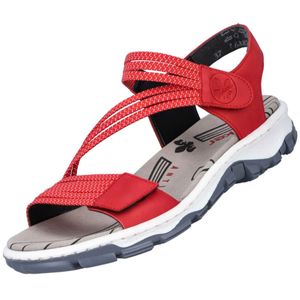 Rieker Dámske klasické sandále 68871-33 Farba:červená Veľkosť: 39