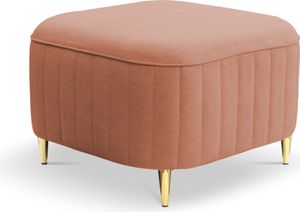 DomoHome čalúnená stolička LAREN - Moderný dizajn, Kovové nožičky, Kvalitné čalúnenie, Sedák stoličky, Opierka na nohy, Elegantný bytový doplnok, Rozmery: 60x60x41cm, Farba: POWDER PINK