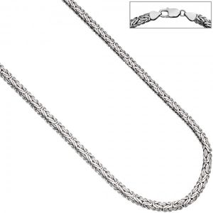 JOBO Königskette oval 925 Sterling Silber 45 cm Kette Halskette Silberkette Karabiner