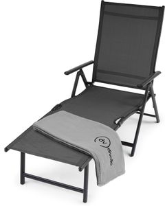 di volio BOLZANO Sonnenliege aus Aluminium – bequeme Gartenliege für Garten oder Terrasse klappbar, Rückenlehne in 7 Positionen verstellbar