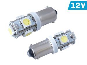 Żarówka VISION T4W BA9s 12V 5x 5050 SMD LED, biała, 2 szt.