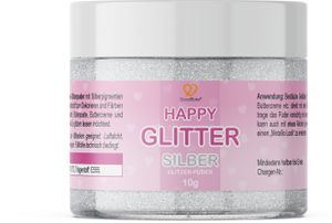 GoodBake Happy Glitter reines Glitzerpuder essbar - Silber (10g)