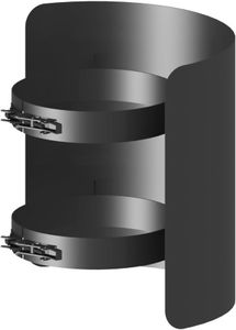 Ofenrohr Strahlungsschutz Hitzeschutz schwarz L 250 mm DN 150 mm