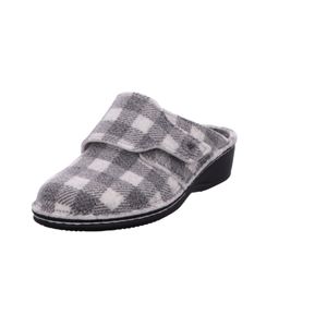 Finn Comfort Andermatt Damen Hausschuhe Grey, Karofilz NEU - Haus - hüttenschuhe Damen Hausschuhe, Grau