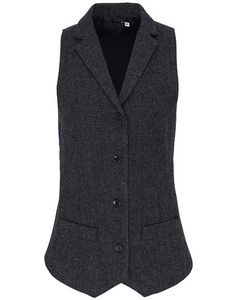 Premier Workwear Damen Weste mit Fischgrätmuster PR626 charcoal (ca. pantone 6) S