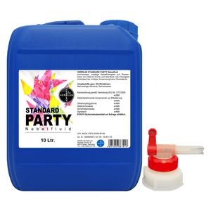 STANDARD PARTY Nebelfluid 10 Liter inkl. 1 x AGH - universelle wasserbasierte Nebelflüssigkeit - HERRLAN-Qualität