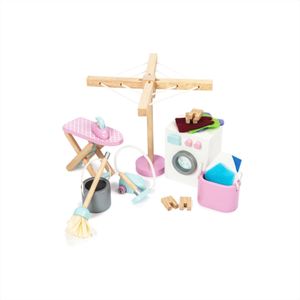 Le Toy Van – Daisylane Waschraum-Zubehörset aus Holz für Puppenhäuser | Puppenhaus-Möbelsets für Mädchen – Geeignet für Kinder ab 3 Jahren