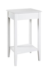 HAKU Möbel Beistelltisch Holz weiß 43,0 x 36,0 x 76,0 cm