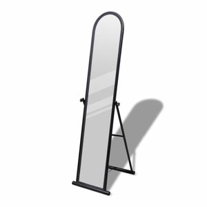 Huicheng Standspiegel Spiegel Ankleidespiegel Ganzkörperspiegel Schwarz, 38 x 43 x 152 cm