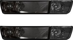 Predný smerovník číre sklo + hmlové svetlo v čiernej dymovej farbe pre VW Golf 3 III / Vento od 1991-1999
