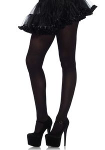 Blickdichte Nylon Strumpfhose Schwarz als Kostümaccessoire für Halloween und Karneval