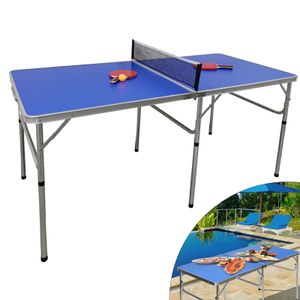 Tischtennisplatte Faltbare Indoor Outdoor Spielsport Tischtennis Tisch Tragbare Blau Tischtennistisch