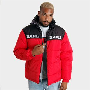 Bunda Karl Kani Retro Block Reversible Puffer Jacket červená/čierna/biela - 2XL