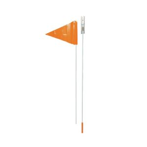 Point Sicherheitswimpel - 2-teilig - Fahne orange - Stab weiß - 180cm