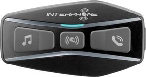 Interphone U-com 4 Bluetooth Kommunikationssystem Einzelset (Black,One Size)