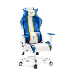 Diablo X-One 2.0 Gaming Stuhl Bürostuhl Schreibtischstuhl Verstellbare Armlehnen Ergonomisches Design Nacken/-Lendenkissen Aqua Blue Normal (L)