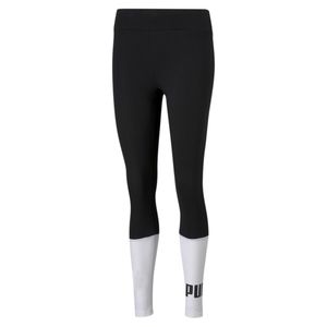 PUMA Damen ESS+ Colourblock Leggings Essentials Sporthose Trainingshose, Größe:XL / 42, Farbe:Schwarz (Puma Black)
