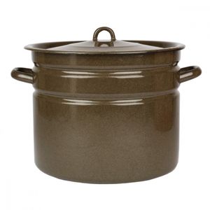 Garnek emaliowany 20L garnek uniwersalny garnek do zupy garnek indukcyjny garnek do mięsa gastro brązowy Garnek emaliowany 20L garnek uniwersalny garnek do zupy garnek indukcyjny garnek do mięsa gastro brązowy