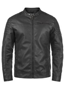 INDICODE IDJunction Herren Lederjacke Bikerjacke Kunstleder mit Stehkragen
