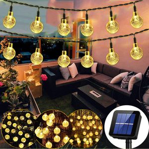 5M LED Solar Glühbirnen Lichterkette, Innen Außen Weihnachten Beleuchtung Outdoor Garten Deko, Warmweiß
