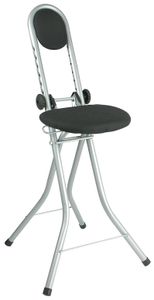 Stehhilfe 4 Stufen höhenverstellbar - bis 100 kg - Stehstuhl Bügelhilfe klappbar - Stehsitz Bügelstuhl